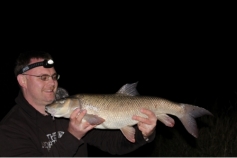 A monster barbel weighing 12lb 5oz from the Avon in 2011.